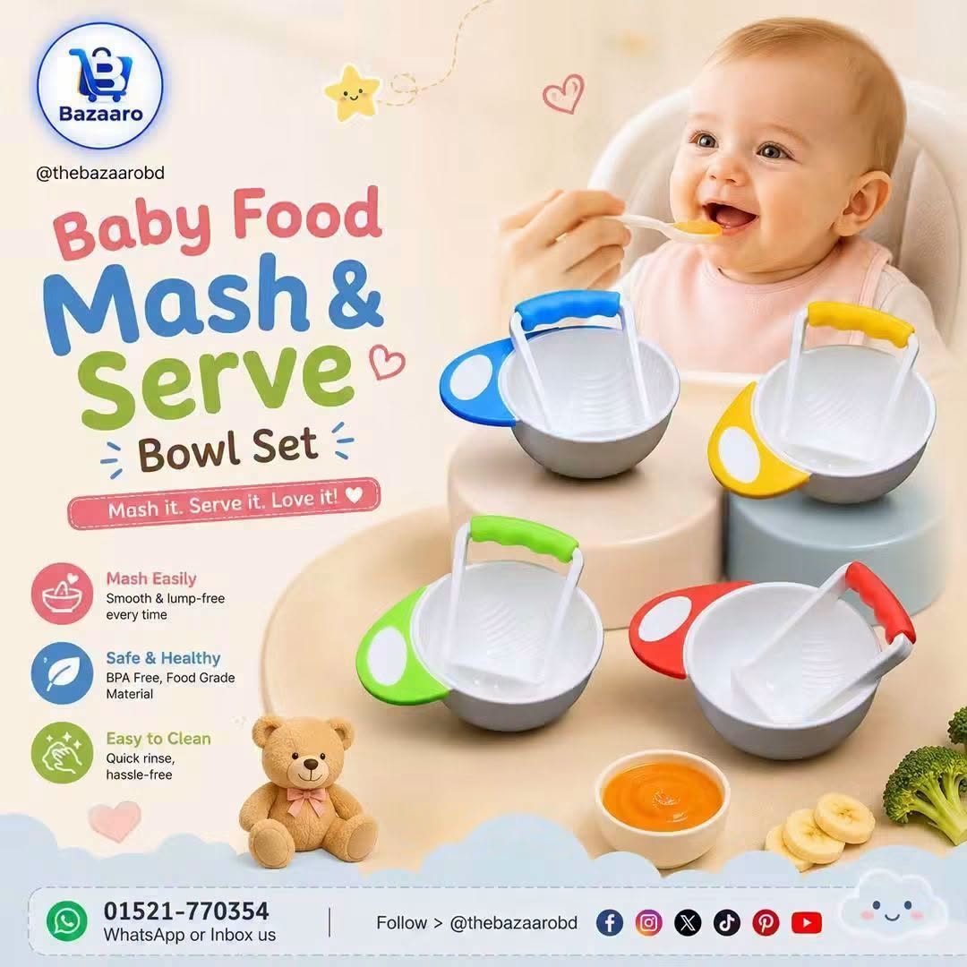 Baby Food Masher Bowl Set
